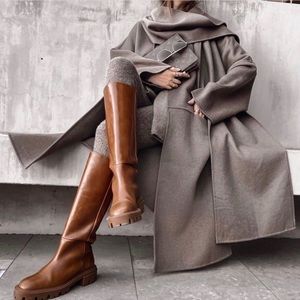 ZARA low heel lug chunky sole boots